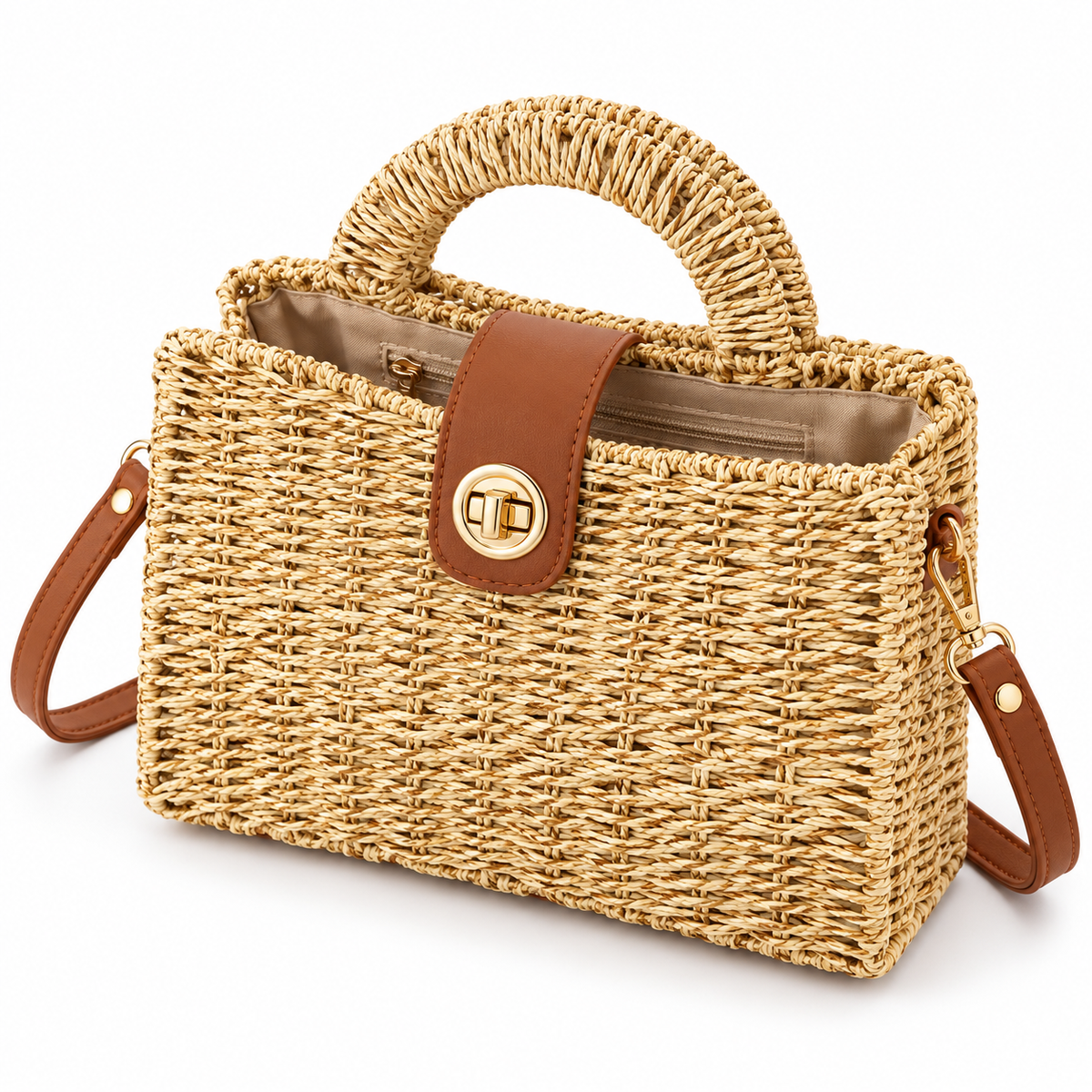 Harbor Weave Mini Satchel | Structured Crossbody Bag