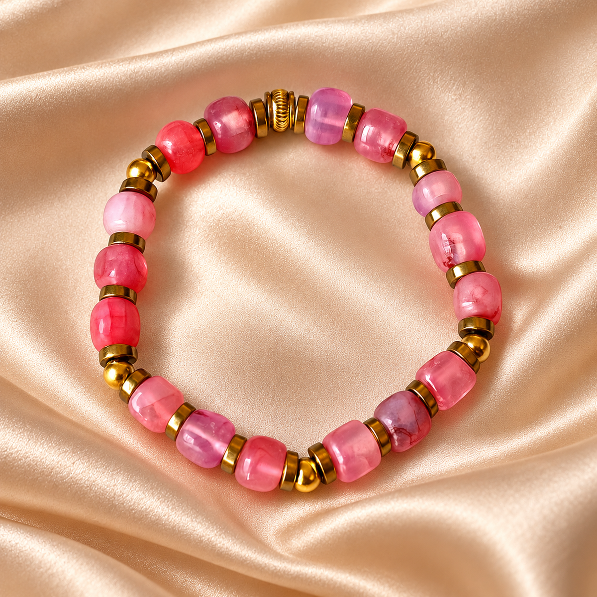 Hematite & Agate Gemstone Bracelet