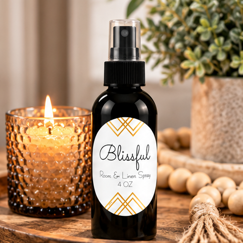 Blissful Room & Linen Spray | Sweet Floral, Fruity & Amber Fragrance – 4 oz