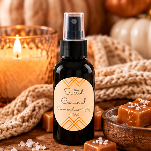 Salted Caramel Room & Linen Spray | Double-Scented 4 oz