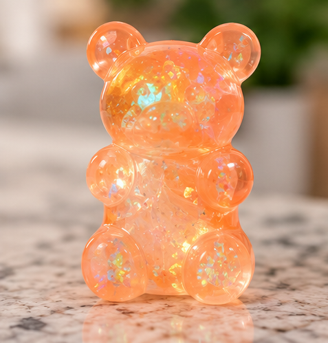 Light-Up Gummy Bear Squishy Fidget Toy | Glowing Sensory Fun