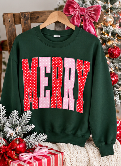 Merry Polka Dots Christmas Sweatshirt