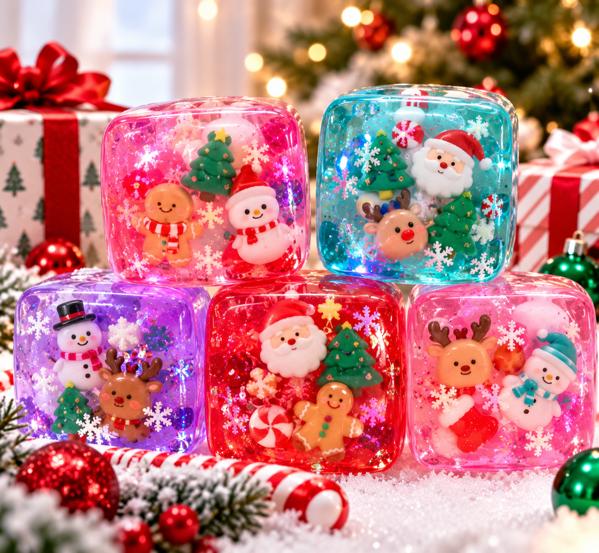 Christmas Mystery Squish Cube