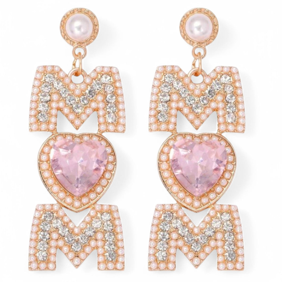 Watch Mom Shine Glam Fashion Drop Earrings - The Bling Barn western fashion jewelry