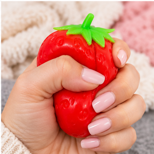 Squishy Strawberry Stress Toy | 3" Sensory Fidget