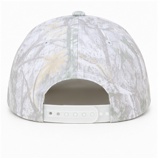 Ol’ Lady White Camo Embroidered Snapback Hat