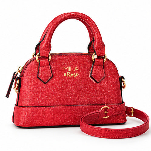 Red Shimmer Mini Crossbody Purse for Girls | Mila & Rose