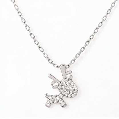 Sparkle All the Way Reindeer Necklace