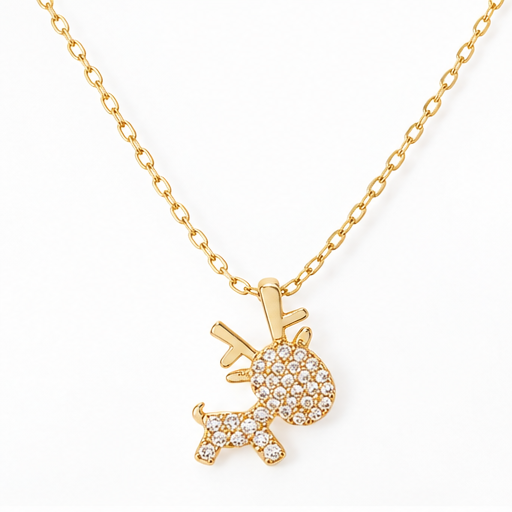 Sparkle All the Way Reindeer Necklace