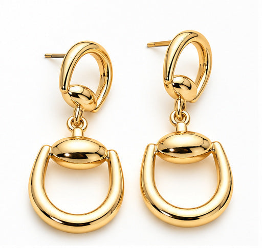Equestrian Horsebit Link Drop Earrings | Gold, Silver & Two-Tone