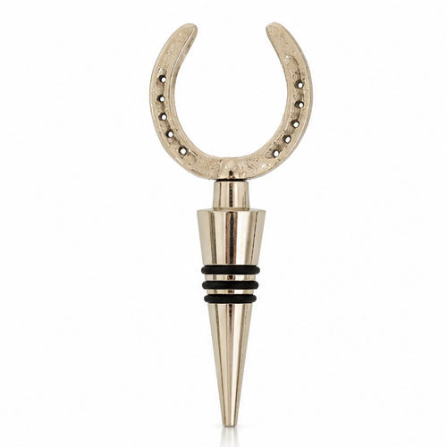 Huntley Equestrian Silver Horseshoe Wine Bottle Stopper