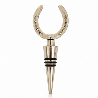Huntley Equestrian Silver Horseshoe Wine Bottle Stopper