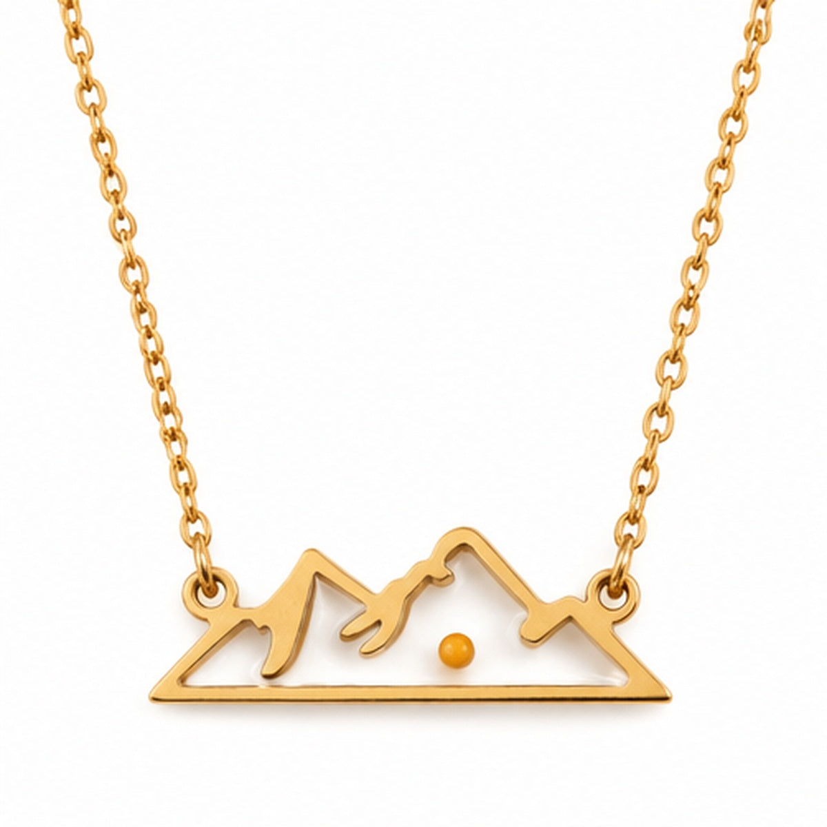 Gold Mustard Seed Mountain Necklace | Faith-Inspired Jewelry