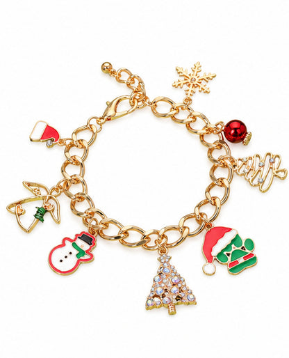 Merry Little Moments Christmas Charm Bracelet | Gold-Tone