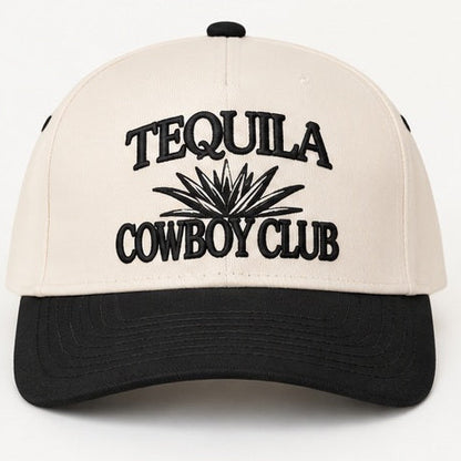 Tequila Cowboy Club Embroidered Snapback Hat – Western Five-Panel Cap