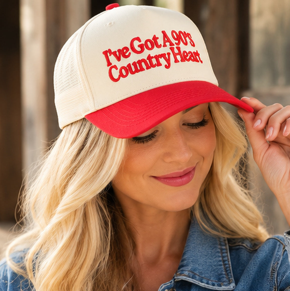 C.C. I've Got a 90's Country Heart Embroidered Trucker Hat
