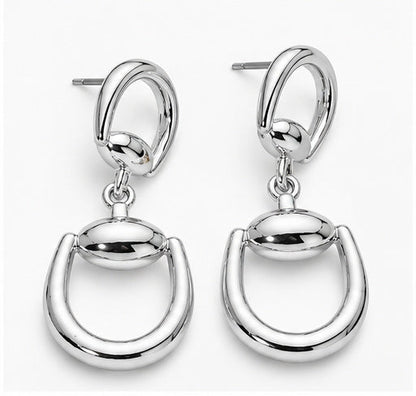 Equestrian Horsebit Link Drop Earrings | Gold, Silver & Two-Tone