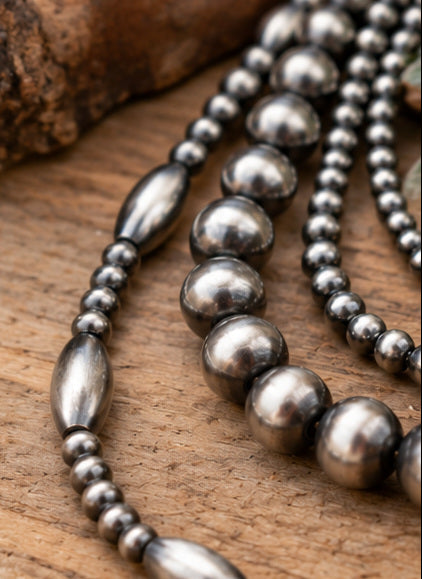 Western Faux Pearl 3-Piece Layered Necklace Set