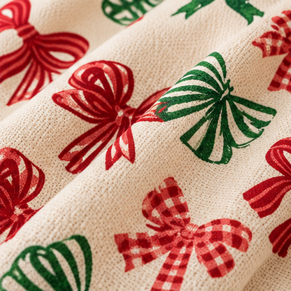 Christmas Bow Kitchen Towel Set – 2 Pieces
