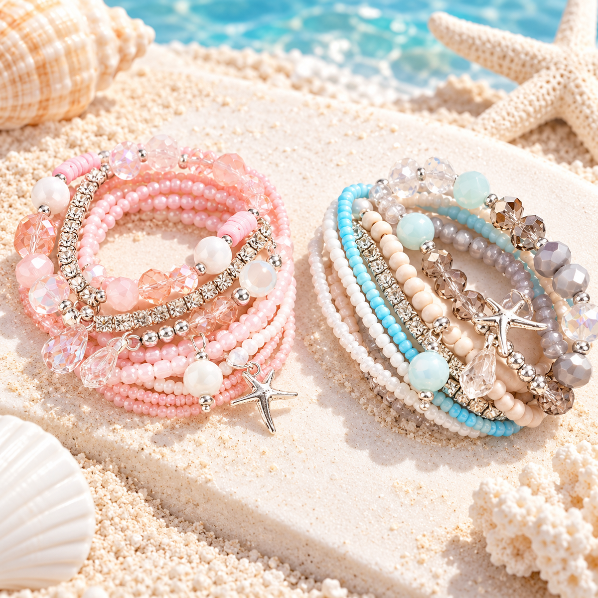 Coastal Waves Bracelet Stack Set