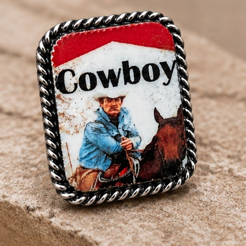 Vintage Cowboy Cigarette Stud Earrings | Western Statement
