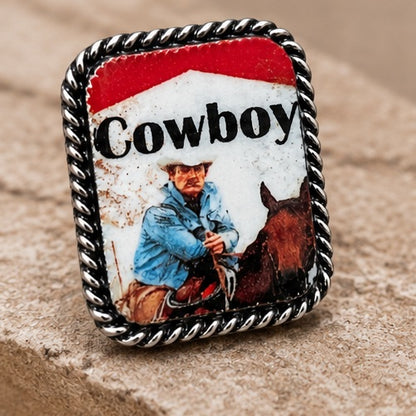 Vintage Cowboy Cigarette Stud Earrings | Western Statement