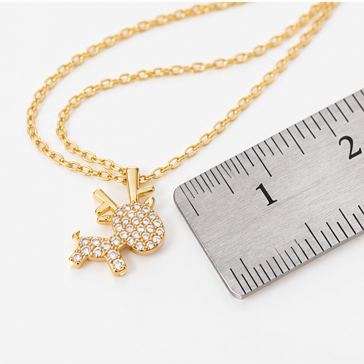 Sparkle All the Way Reindeer Necklace