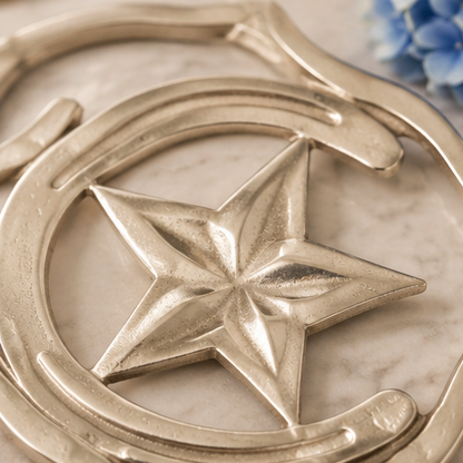 Huntley Equestrian Silver Horseshoe & Star Trivet
