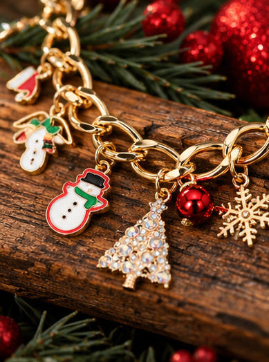 Merry Little Moments Christmas Charm Bracelet | Gold-Tone