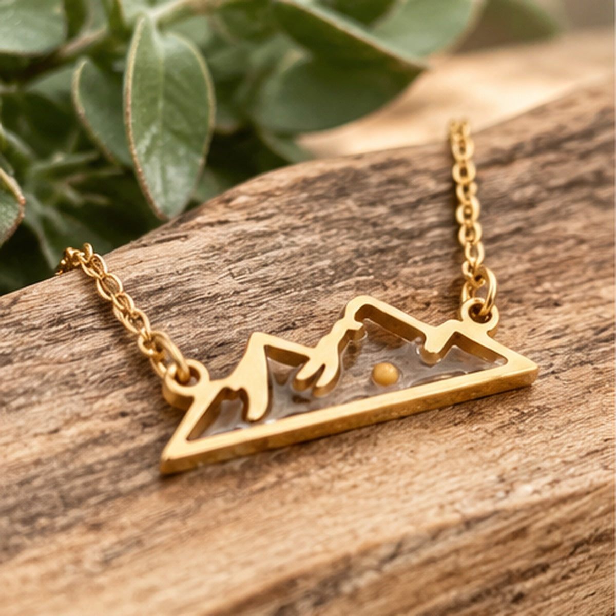 Gold Mustard Seed Mountain Necklace | Faith-Inspired Jewelry