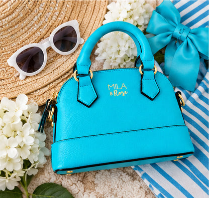 Caribbean Blue Mini Crossbody Purse for Girls | Mila & Rose