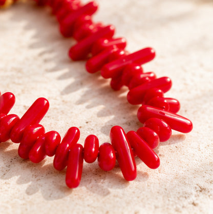 White Sands Coral Reef Chip Necklace | Coastal Statement Jewelry
