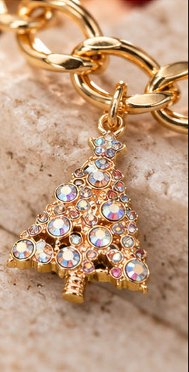 Merry Little Moments Christmas Charm Bracelet | Gold-Tone