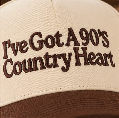 C.C. I've Got a 90's Country Heart Embroidered Trucker Hat