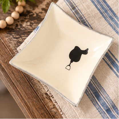 Huntley Equestrian Saddle Ceramic Dish