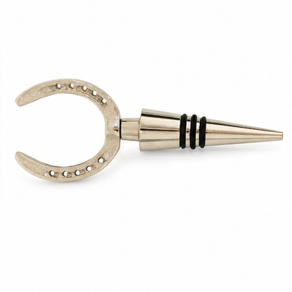Huntley Equestrian Silver Horseshoe Wine Bottle Stopper