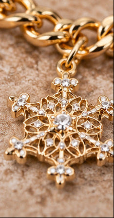 Merry & Bright Christmas Charm Bracelet | Gold or Silver