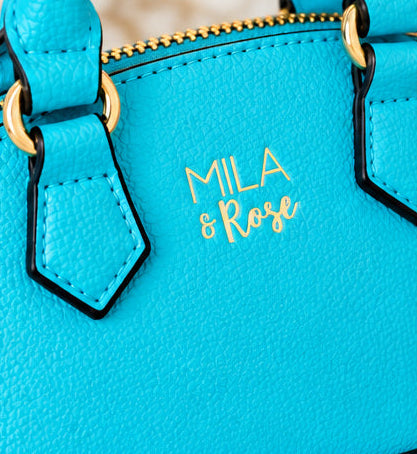 Caribbean Blue Mini Crossbody Purse for Girls | Mila & Rose