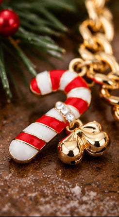 Merry & Bright Christmas Charm Bracelet | Gold or Silver