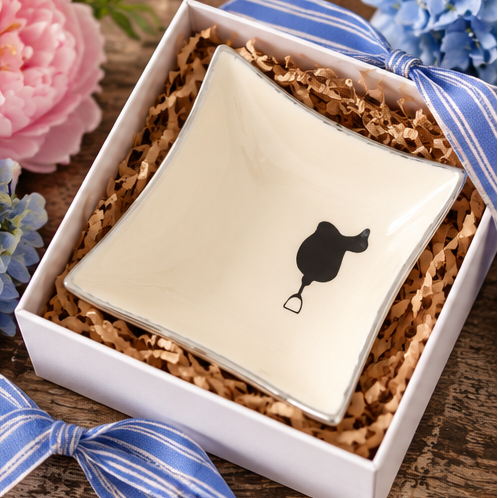 Huntley Equestrian Saddle Ceramic Dish