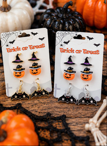 Witching Hour Halloween Earring Trio – 3 Pair Set