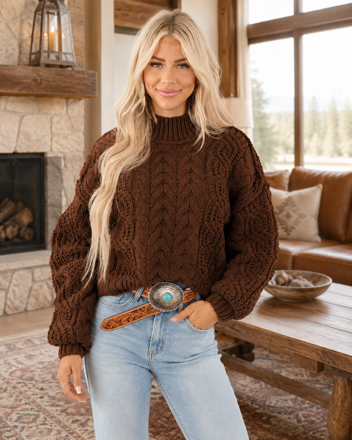 The Aspen Ridge Cable Knit Sweater