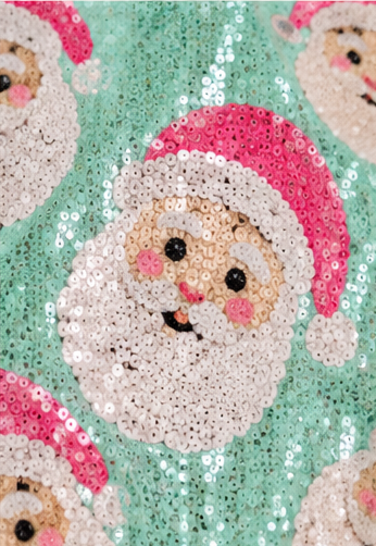 Santa Baby Sequin Christmas Party Shirt | Festive Oversized Sparkle
