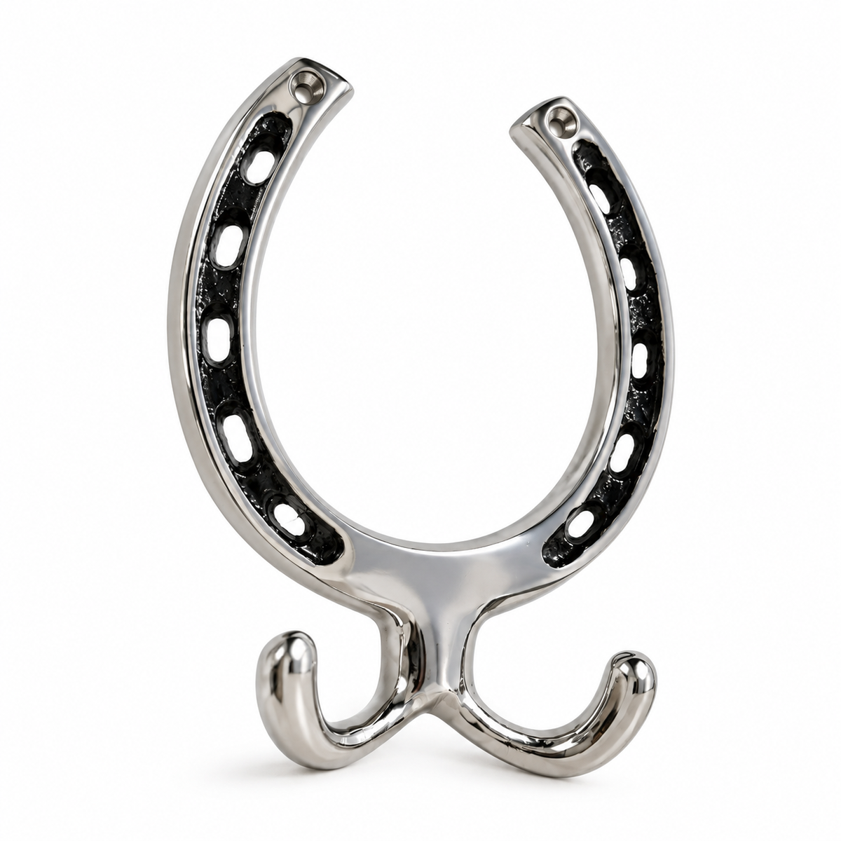 Huntley Equestrian Silver Horseshoe Wall Hook – 2 Hook