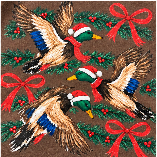 Ducks and Holly Tee/Long Sleeve