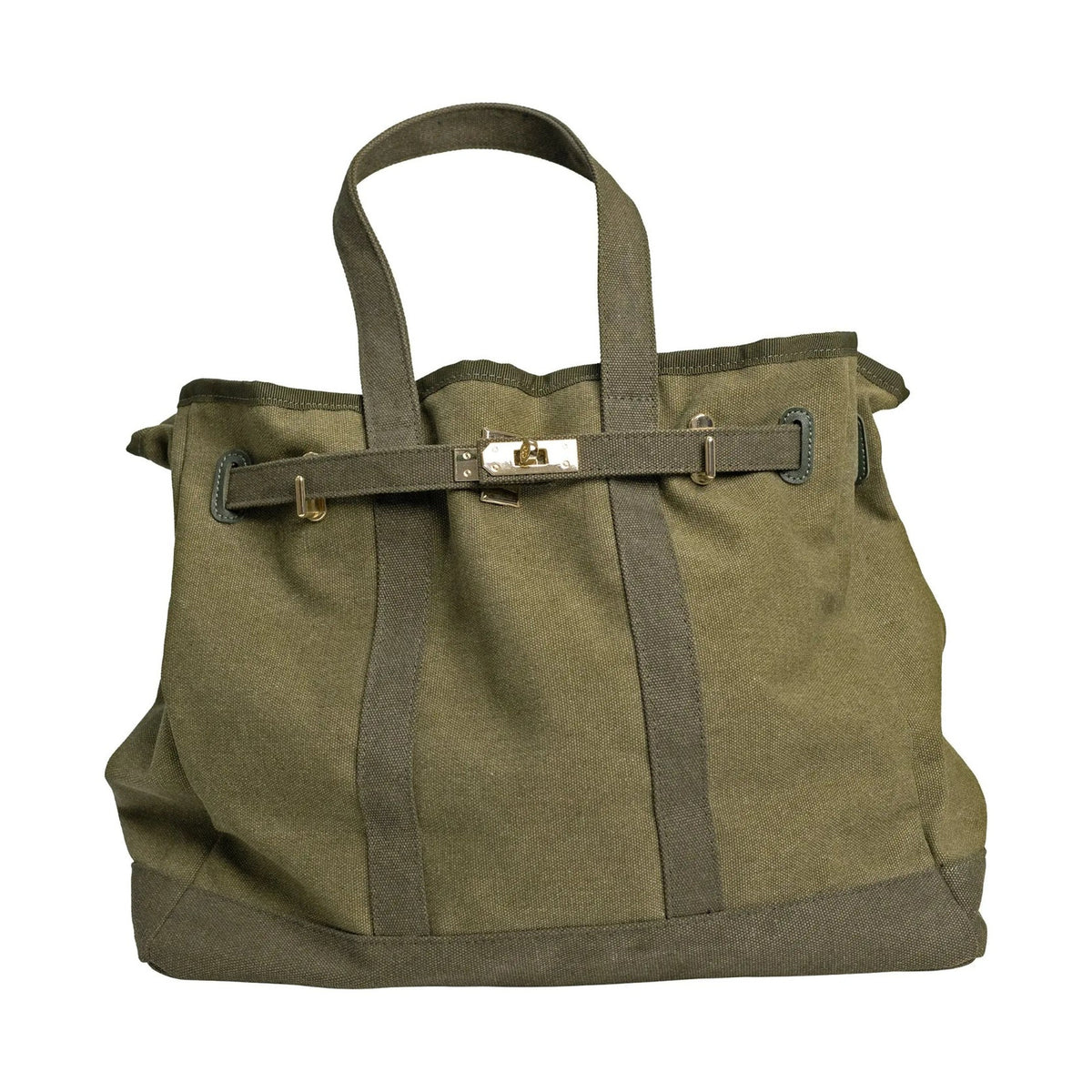 Huntley Equestrian Barnkin Canvas Tote Bag – Olive Green