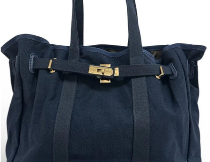 Huntley Equestrian Barnkin Canvas Tote Bag – Classic Navy