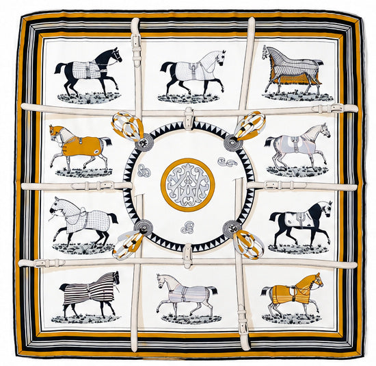 Equestrian Horse Harness Square Scarf