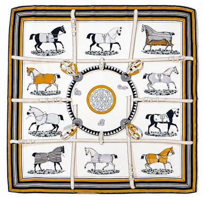 Equestrian Horse Harness Square Scarf