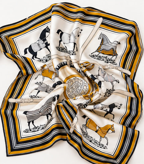 Equestrian Horse Harness Square Scarf